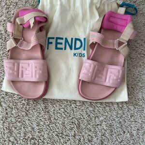 Fendi Kids Light Pink Sandals